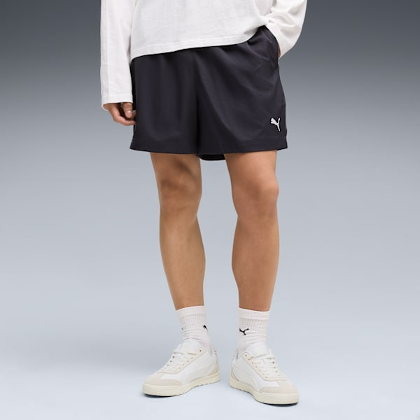 PUMA MEN'S ESSENTIALS WOVEN 5" NAVY SHORTS