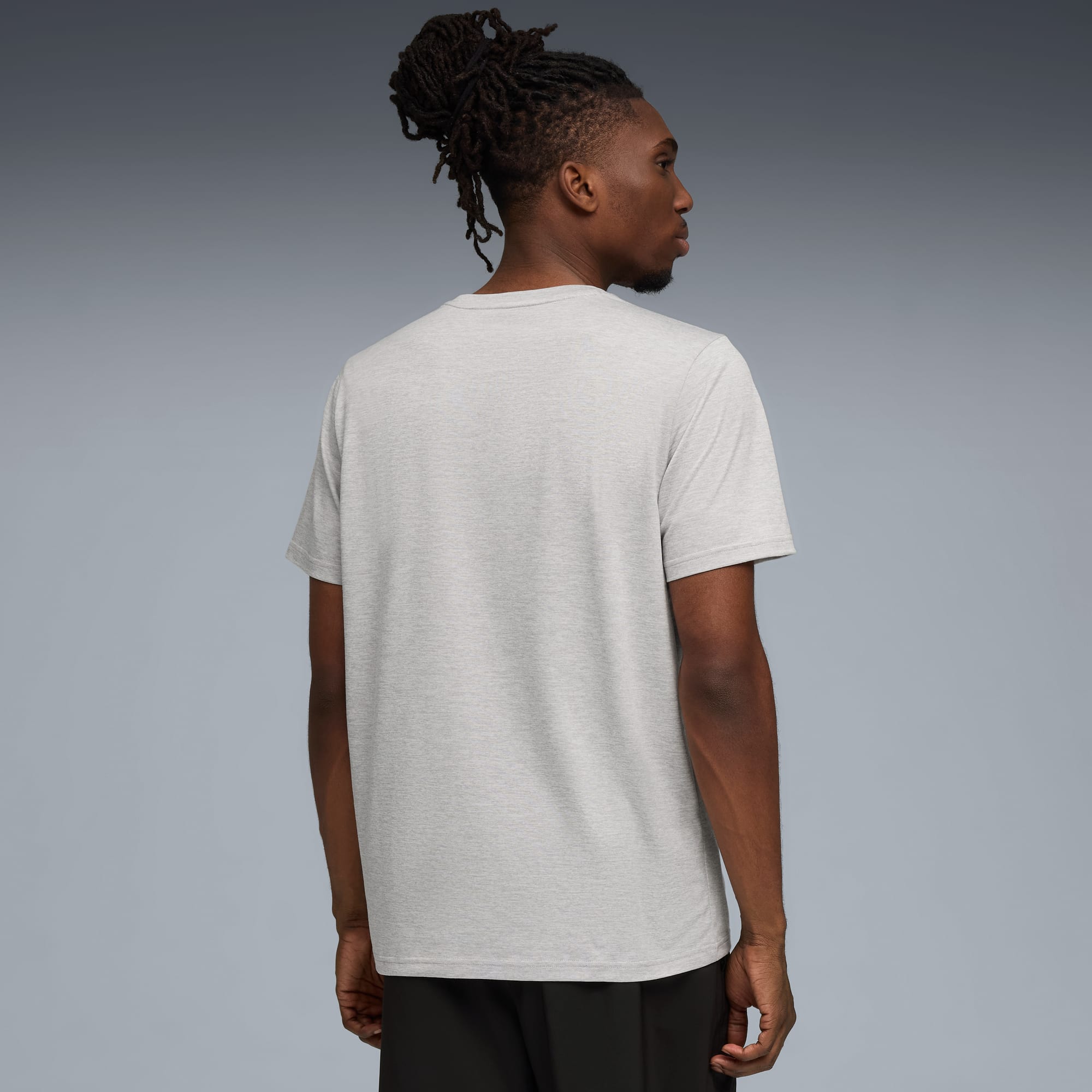 PUMA MEN'S ESSENTIALS TRAIN ALL DAY GREY HEATHER TEE