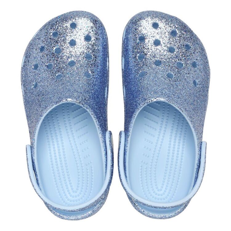 Crocs Kid's Classic Blue Glitter Clog