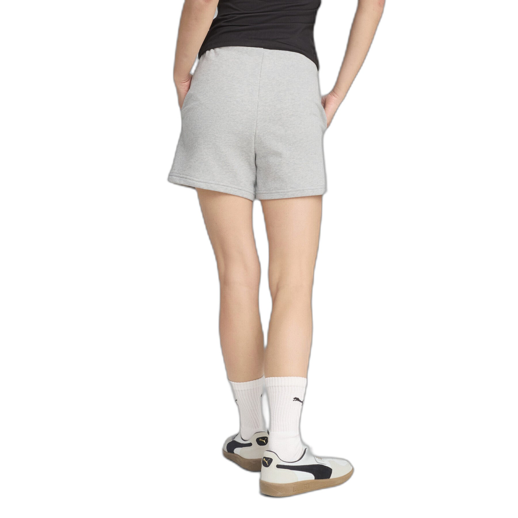 Puma Women's Essentials Logo French Terry Grey Short
