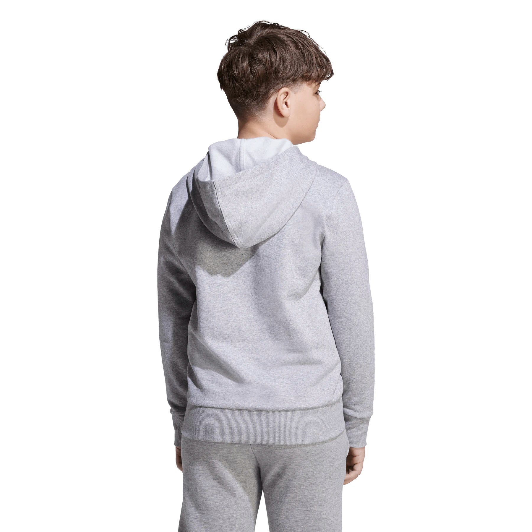 Adidas Kid's Small Logo Fleece Grey Hoodie