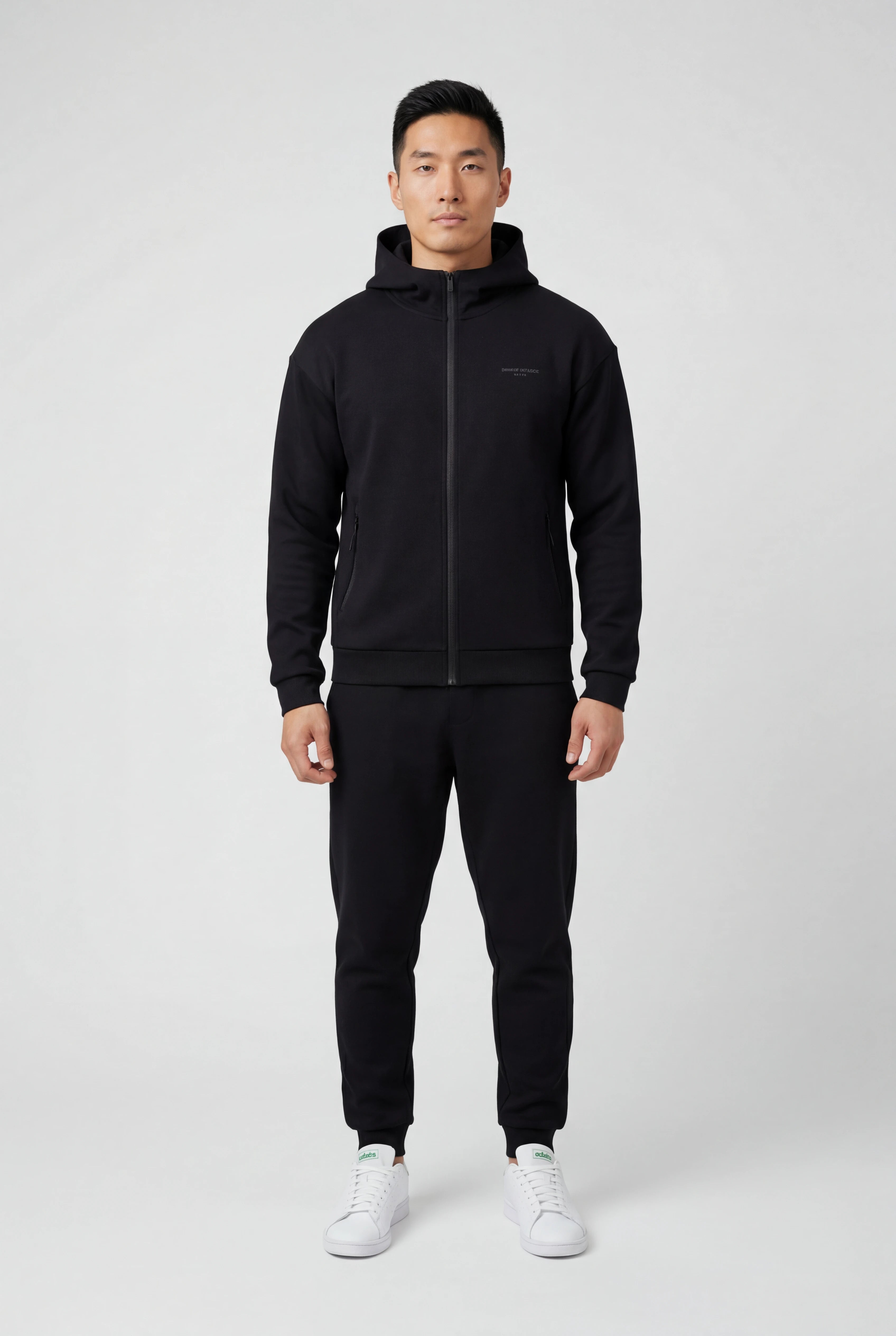 Insport Mens Scuba Hooded Zip Black Jacket