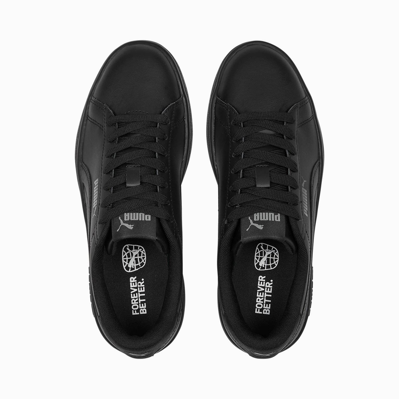 Puma Kids Smash 3.0 Triple Black Sneaker Shoes