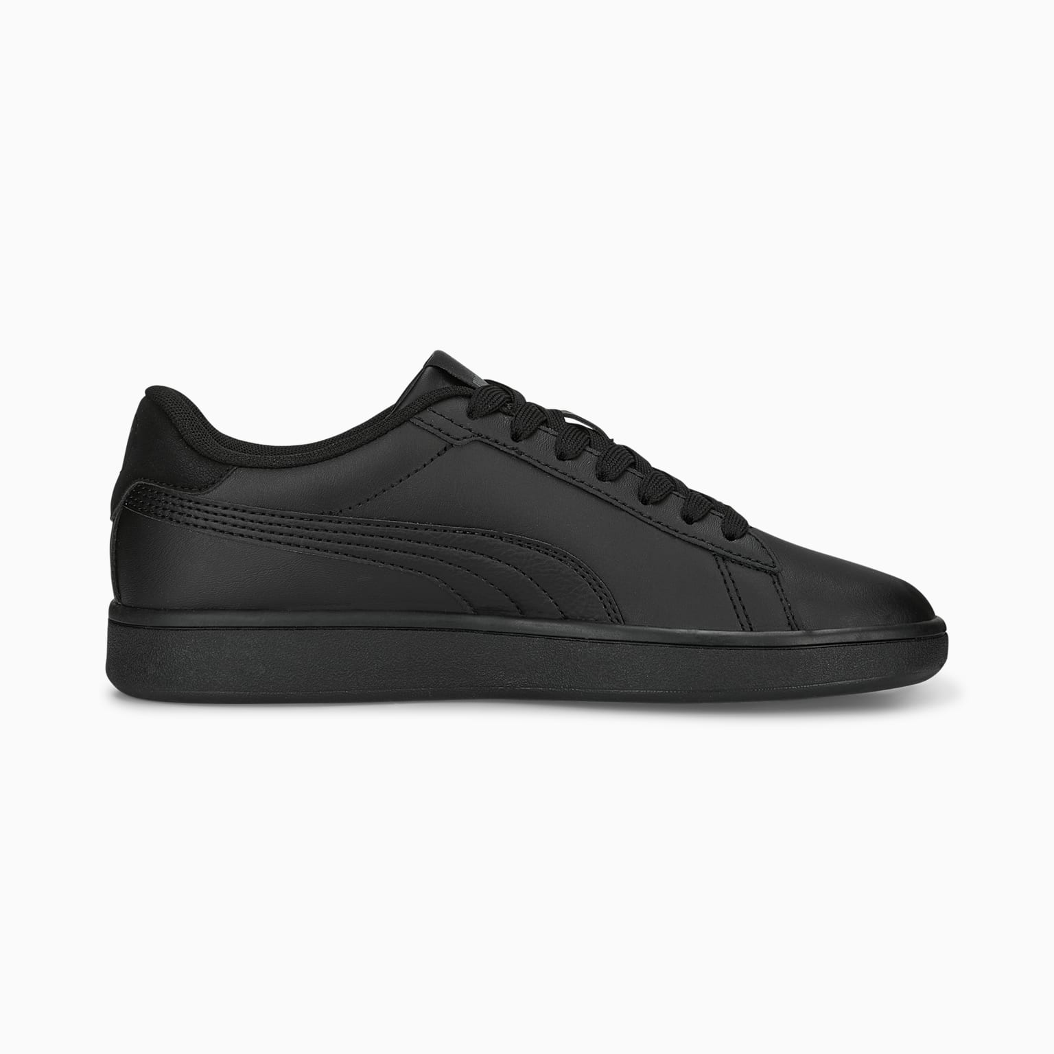 Puma Kids Smash 3.0 Triple Black Sneaker Shoes