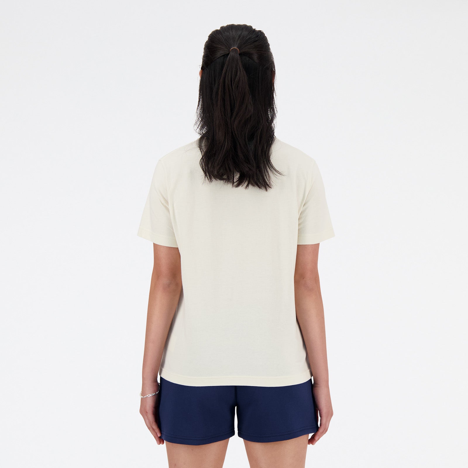 NEW BALANCE WOMEN'S SPORT ESSENTIALS JERSEY BEIGE TEE