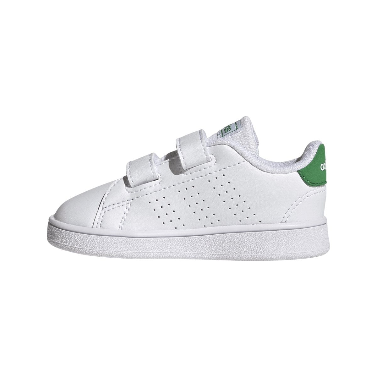 Adidas ADIDAS INFANT'S ADVANTAGE LIFESTYLE COURT TWO HOOK-AND-LOOP WHITE/GREEN SHOE - INSPORT