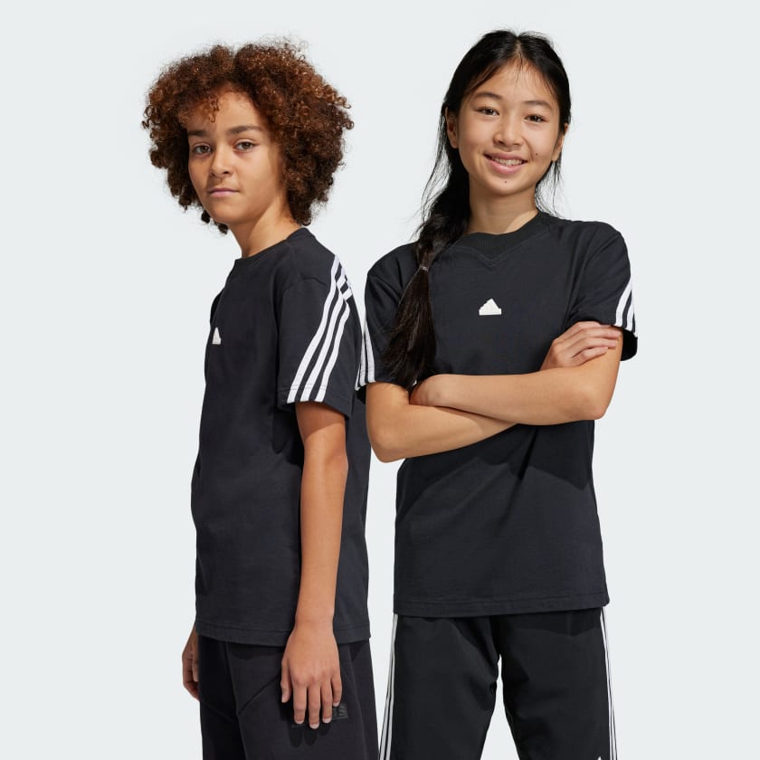 Adidas ADIDAS JUNIOR FUTURE ICONS 3-STRIPES BLACK TEE - INSPORT