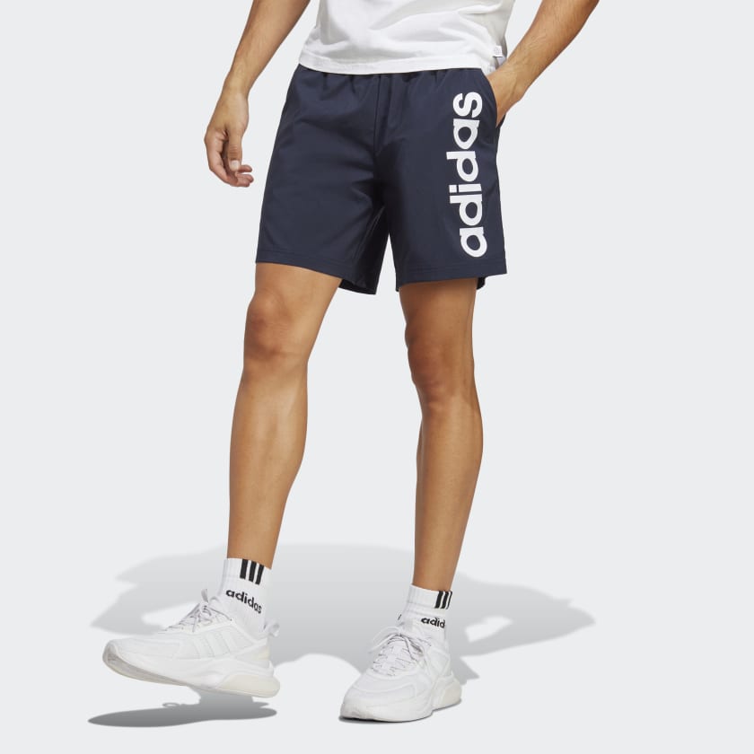 Adidas ADIDAS MEN'S AEROREADY ESSENTIALS CHELSEA LINEAR LOGO NAVY SHORTS - INSPORT