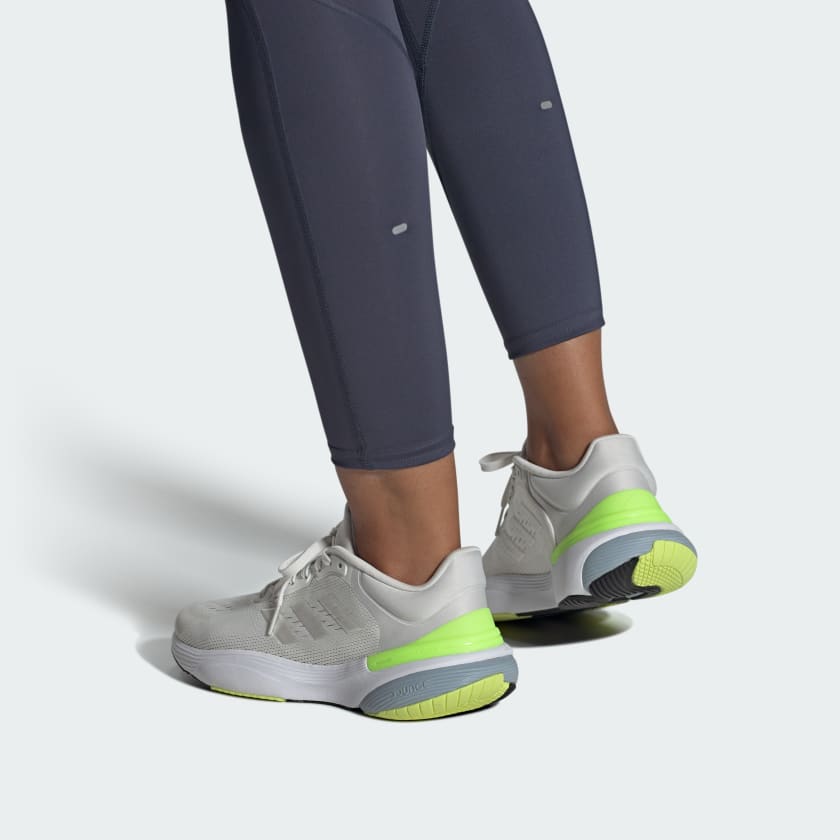 Adidas ADIDAS WOMEN'S RESPONSE WHITE/GREEN RUNNING SHOES - INSPORT