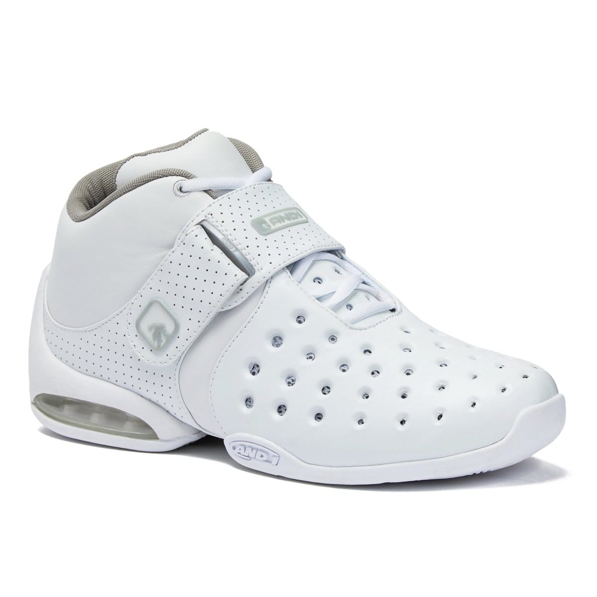 AND-1 AND-1 MEN'S CHOSE ONE TRIPLE WHITE BASKETBALL SHOES - INSPORT