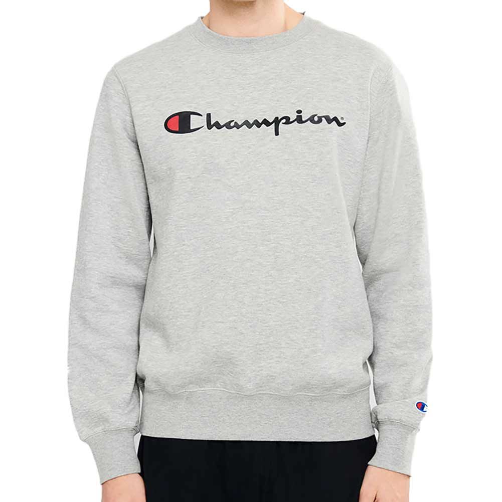 Champion CHAMPION MEN'S SCRIPT OXFORD GREY CREW SWEATSHIRT - INSPORT