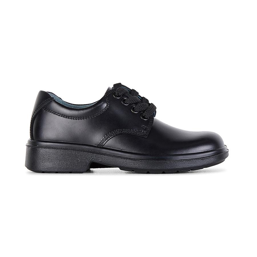 Clarks CLARKS JUNIOR DAYTONA TRIPLE BLACK LEATHER SHOE (WIDTH E) - INSPORT