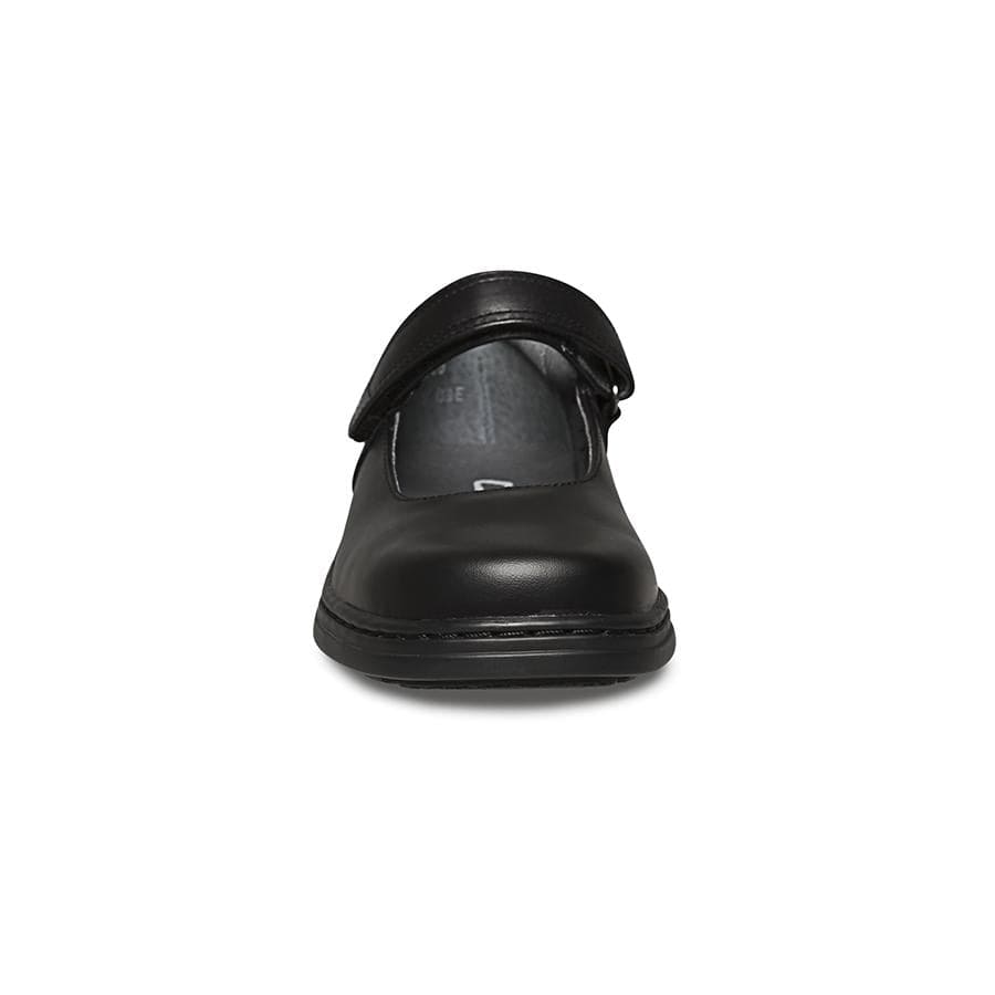 Clarks CLARKS JUNIOR INDULGE MARY JANE TRIPLE BLACK LEATHER SHOE (WIDTH E) - INSPORT