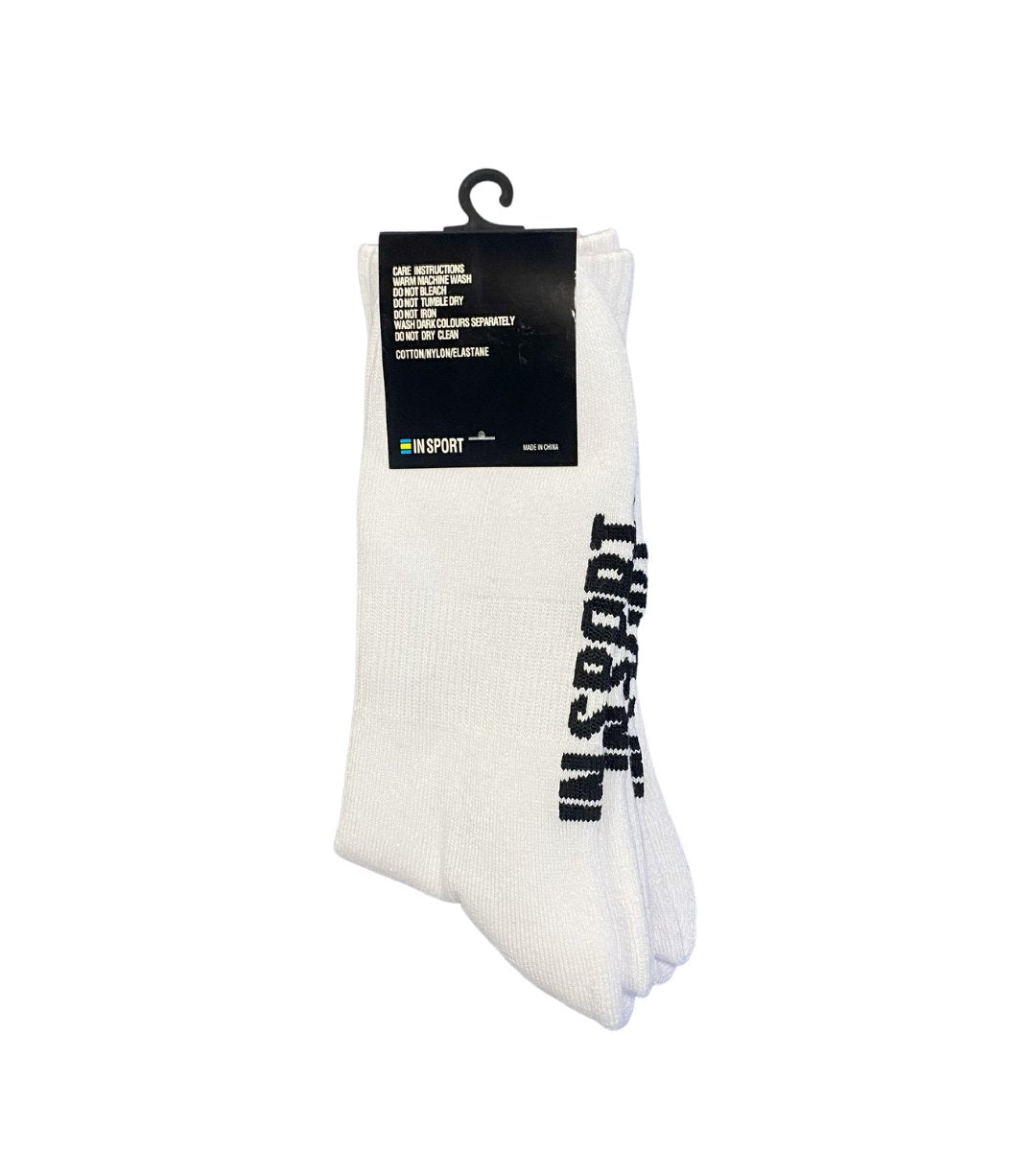 INSPORT INSPORT MENS 2 PAIR CREW WHITE Socks 8-12 - INSPORT