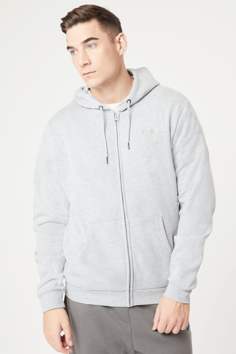 INSPORT INSPORT MEN'S ALASKA FULL ZIP GREY JACKET - INSPORT