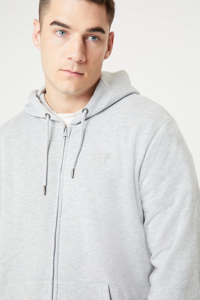 INSPORT INSPORT MEN'S ALASKA FULL ZIP GREY JACKET - INSPORT