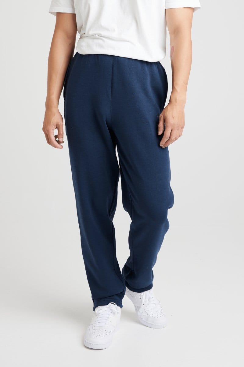 INSPORT INSPORT MEN'S ASPEN NAVY TRACKPANTS (OPEN LEG) - INSPORT