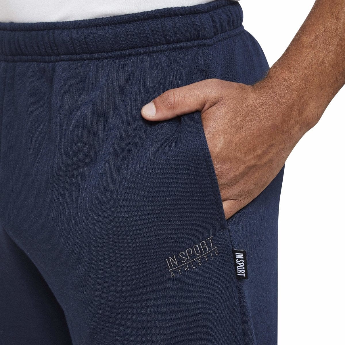 INSPORT INSPORT MEN'S ASPEN NAVY TRACKPANTS (OPEN LEG) - INSPORT
