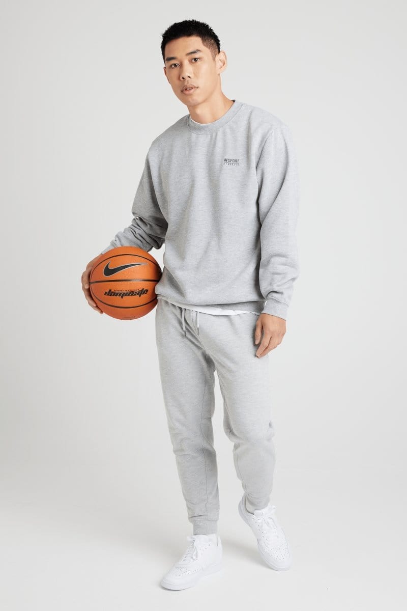 INSPORT INSPORT MEN'S BOSTON SLIM FIT GREY TRACKPANTS - INSPORT