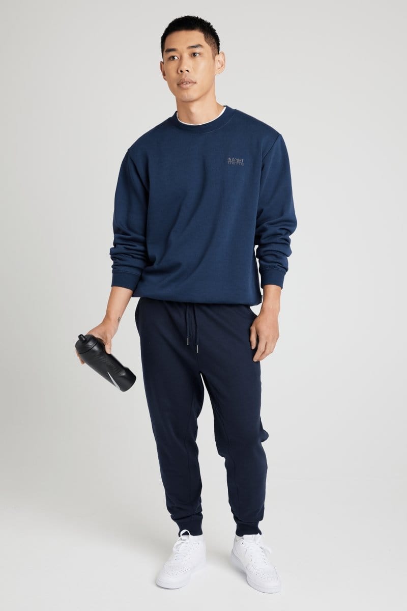 INSPORT INSPORT MEN'S BOSTON SLIM FIT NAVY TRACKPANTS - INSPORT