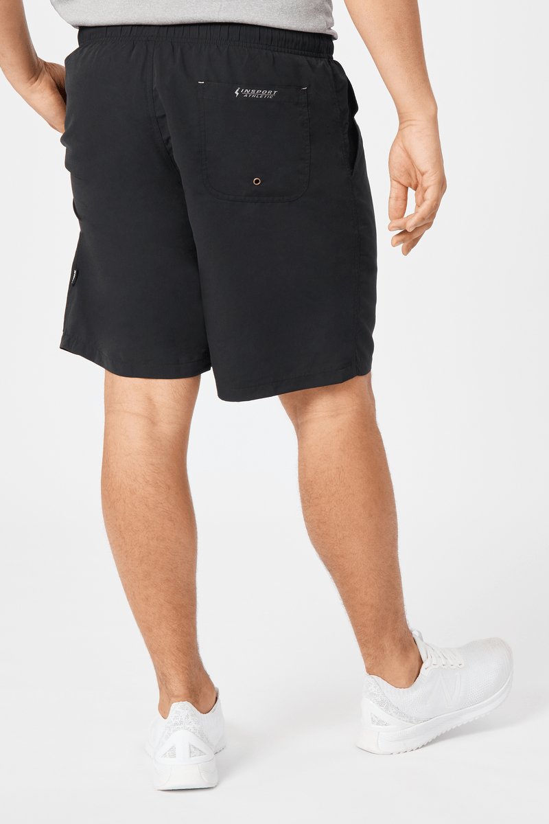 INSPORT INSPORT MEN'S MIAMI BLACK RUNNING SHORTS - INSPORT