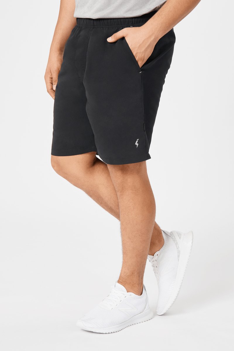 INSPORT INSPORT MEN'S MIAMI BLACK RUNNING SHORTS - INSPORT