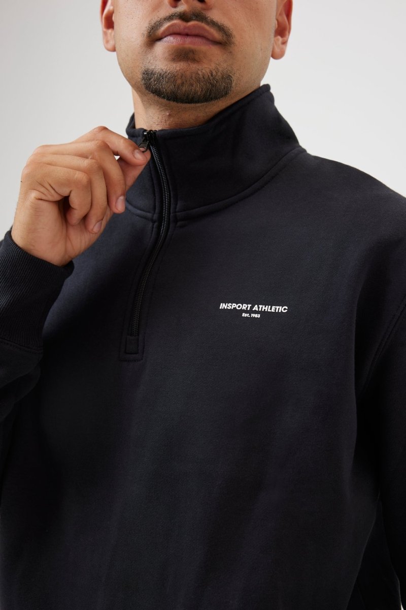 INSPORT INSPORT MENS QUARTER ZIP BLACK - INSPORT
