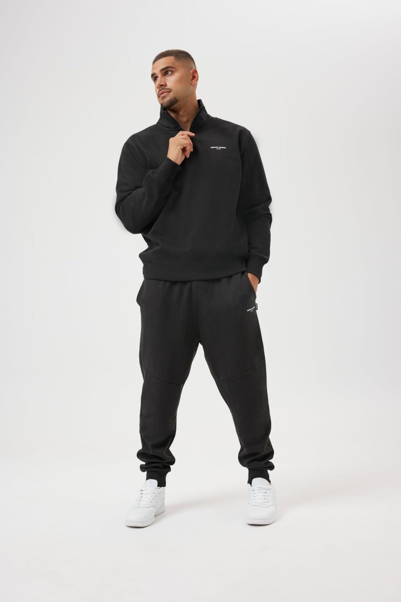 INSPORT INSPORT MENS QUARTER ZIP BLACK - INSPORT