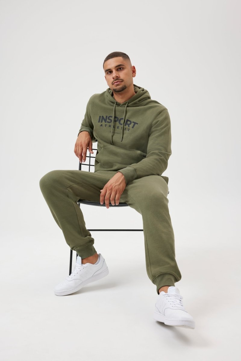 INSPORT INSPORT MEN'S RALPH MILITARY GREEN TRACKPANT - INSPORT