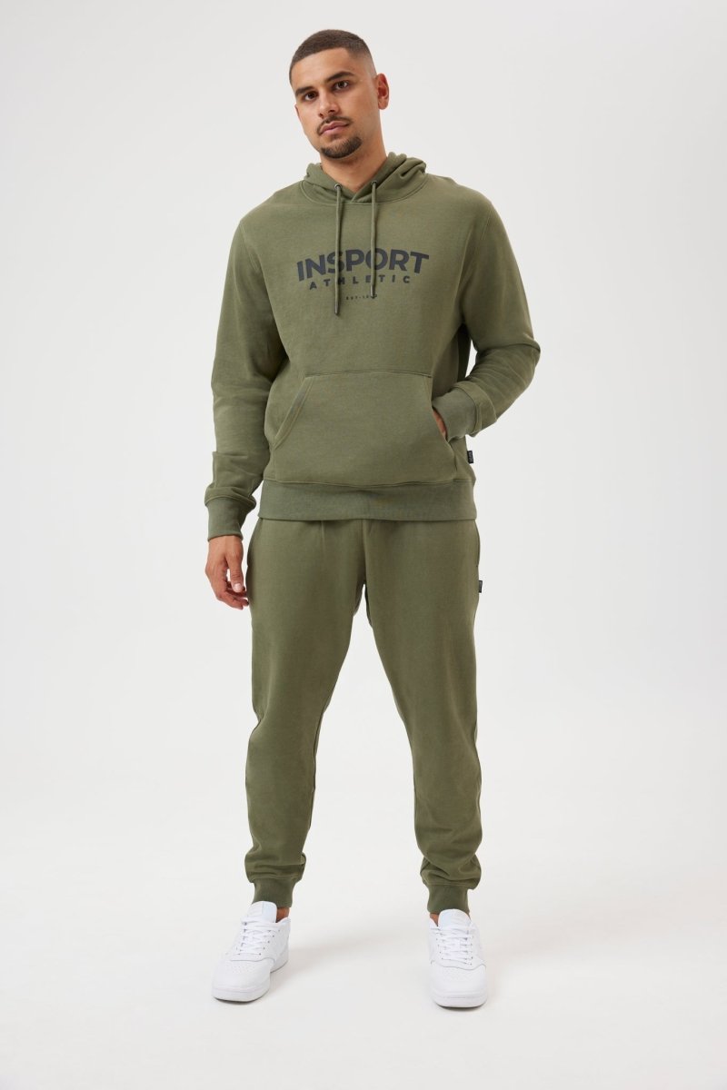 INSPORT INSPORT MEN'S RALPH MILITARY GREEN TRACKPANT - INSPORT