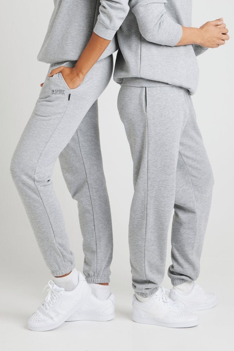 INSPORT INSPORT UNISEX ALASKA GREY ELASTIC LEG TRACKPANTS - INSPORT