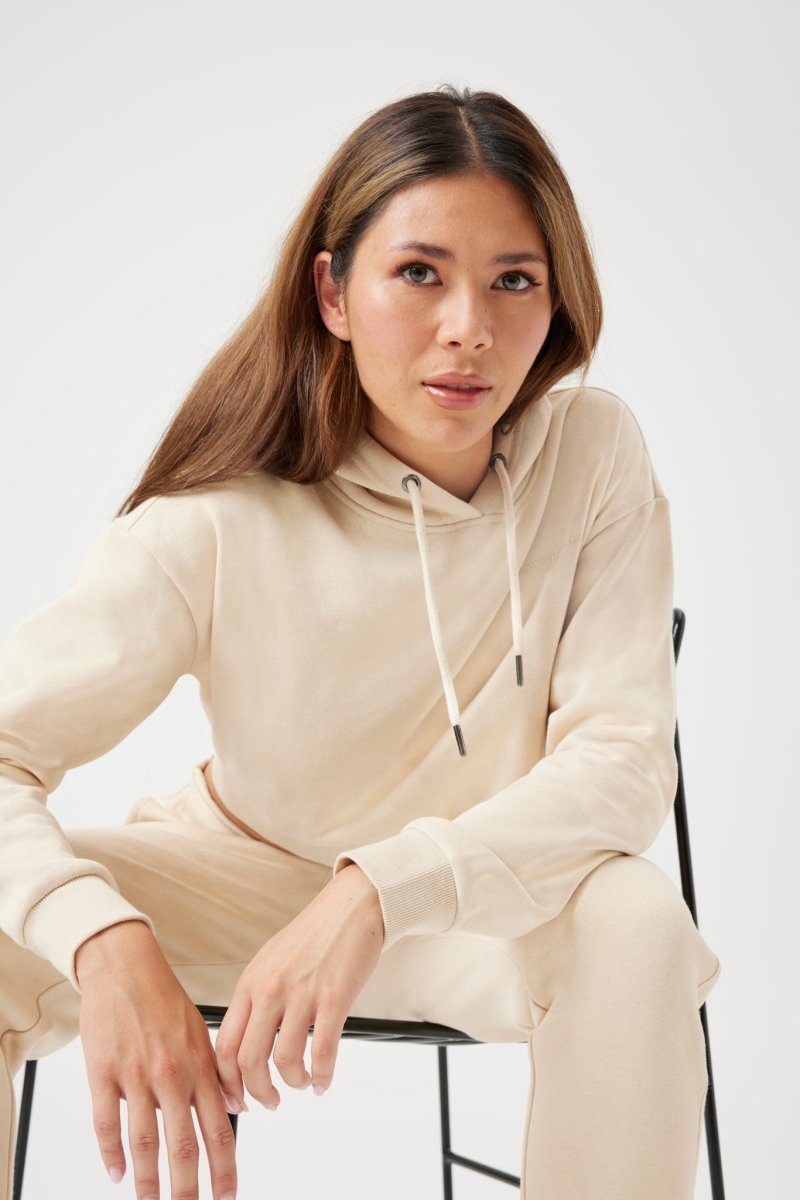 INSPORT INSPORT WOMEN'S CARLA CROP HOOD STONE - INSPORT