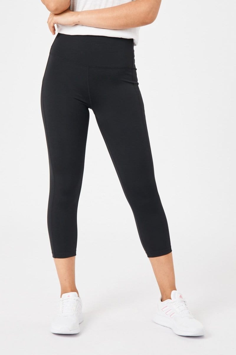 INSPORT INSPORT WOMEN'S POWER PANEL 7/8 BLACK TIGHTS - INSPORT