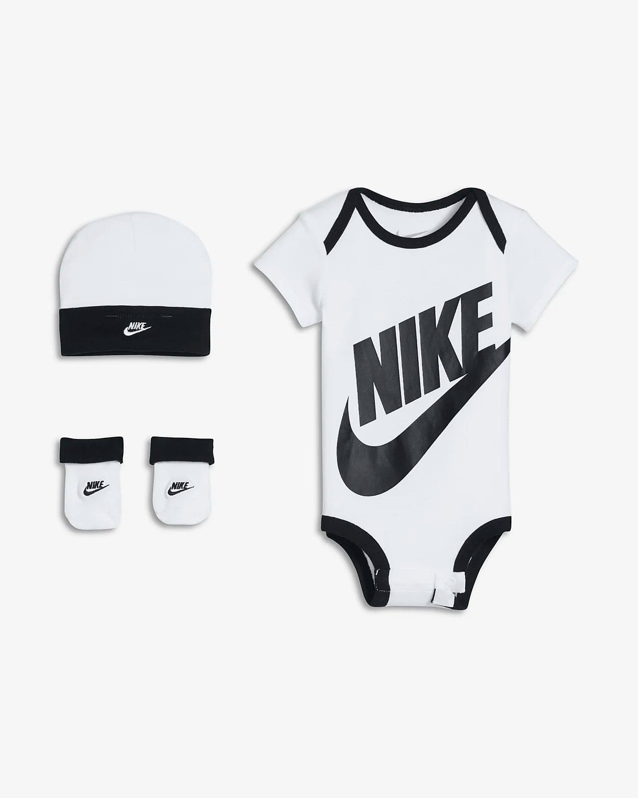 Nike NIKE INFANT'S FUTURA LOGO 3-PIECE WHITE BOX SET - INSPORT