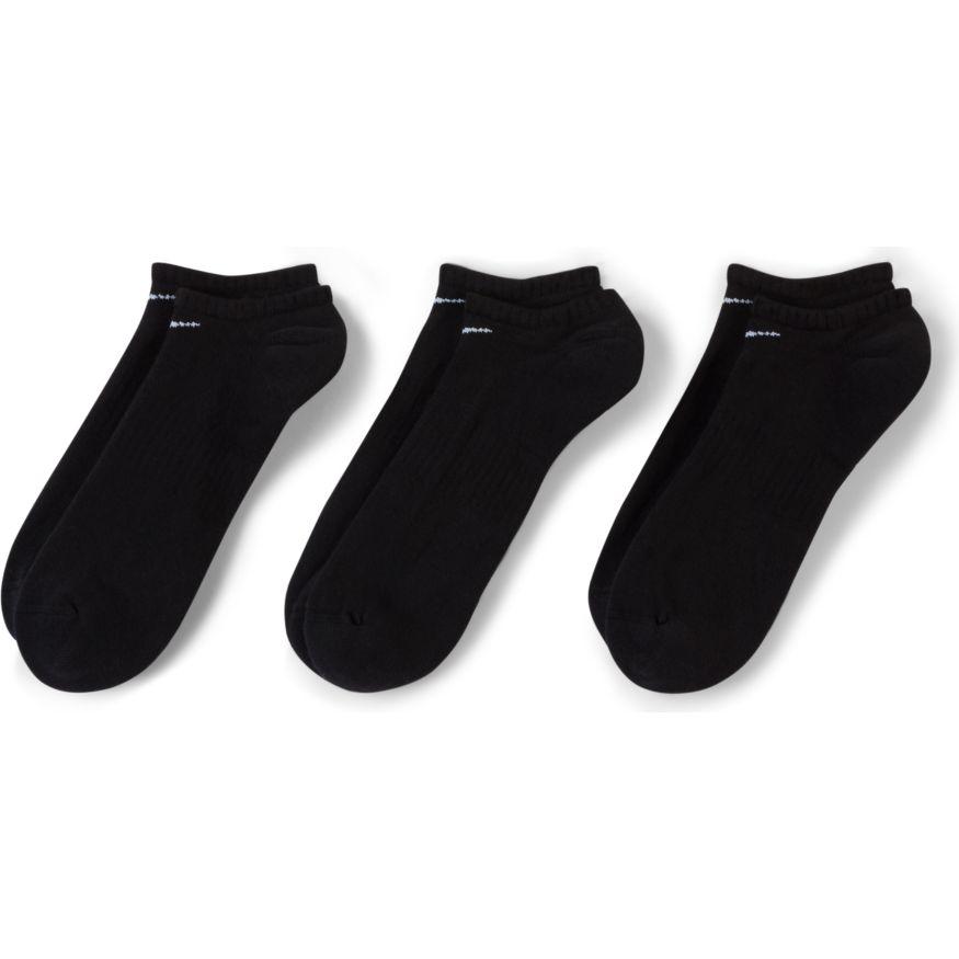 Nike NIKE UNISEX PERFORMANCE CUSHION NO-SHOW TRAINING BLACK SOCK (3 PAIR) - INSPORT