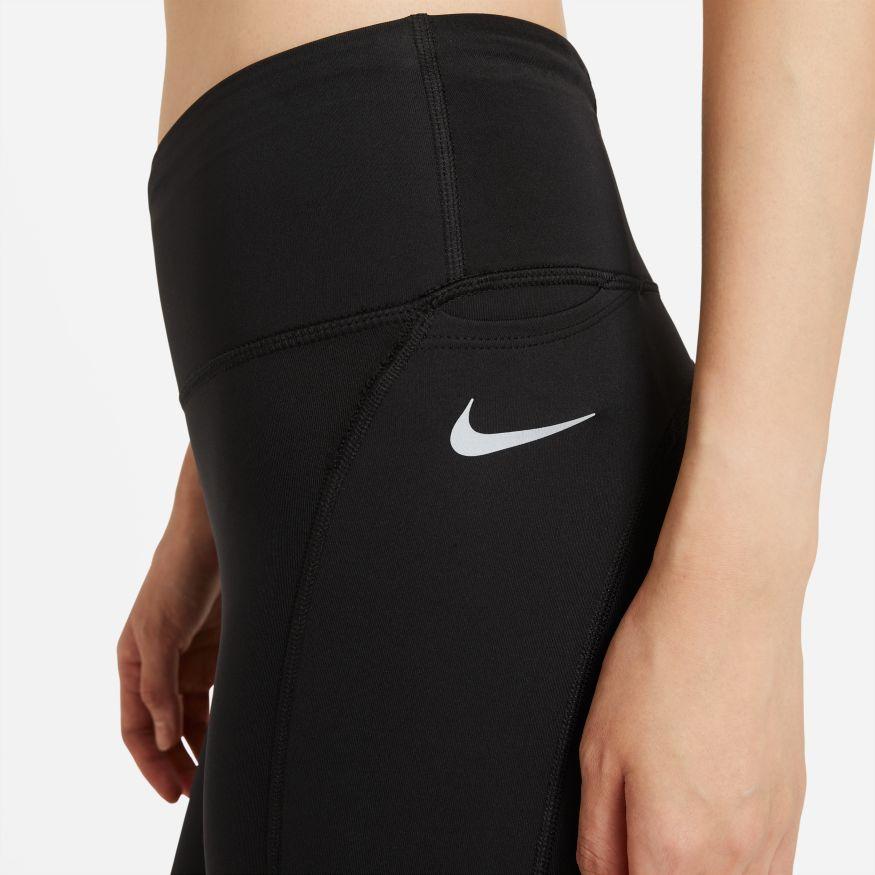 Nike NIKE WOMEN'S EPIC FAST MID-RISE BLACK RUNNING TIGHTS - INSPORT