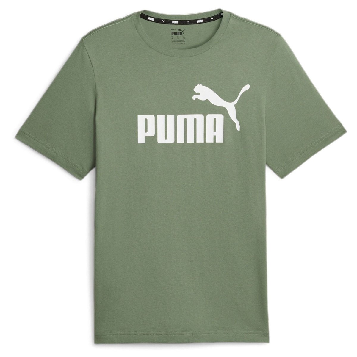 Puma PUMA MEN'S ESSENTIALS LOGO GREEN TEE - INSPORT