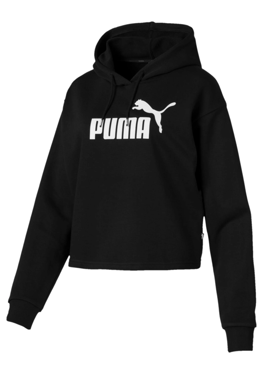Puma PUMA WOMEN'S ESS CROPPED BLACK HOODIE - INSPORT