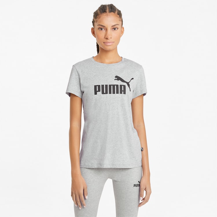 Puma PUMA WOMEN'S Essentials Logo GREY Tee - INSPORT
