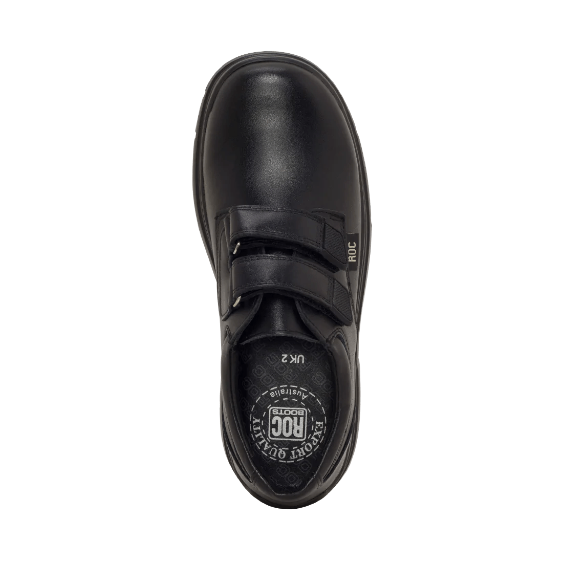 Roc Boots ROC BOOTS JUNIOR ROCKET VELCRO BLACK LEATHER SHOES - INSPORT