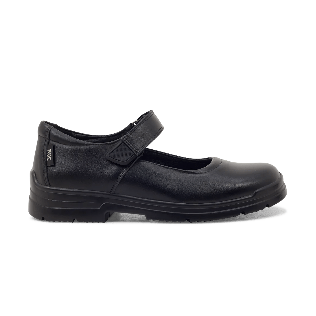 Roc Boots ROC BOOTS JUNIOR ROULETTE STRAP BLACK LEATHER SCHOOL SHOES - INSPORT