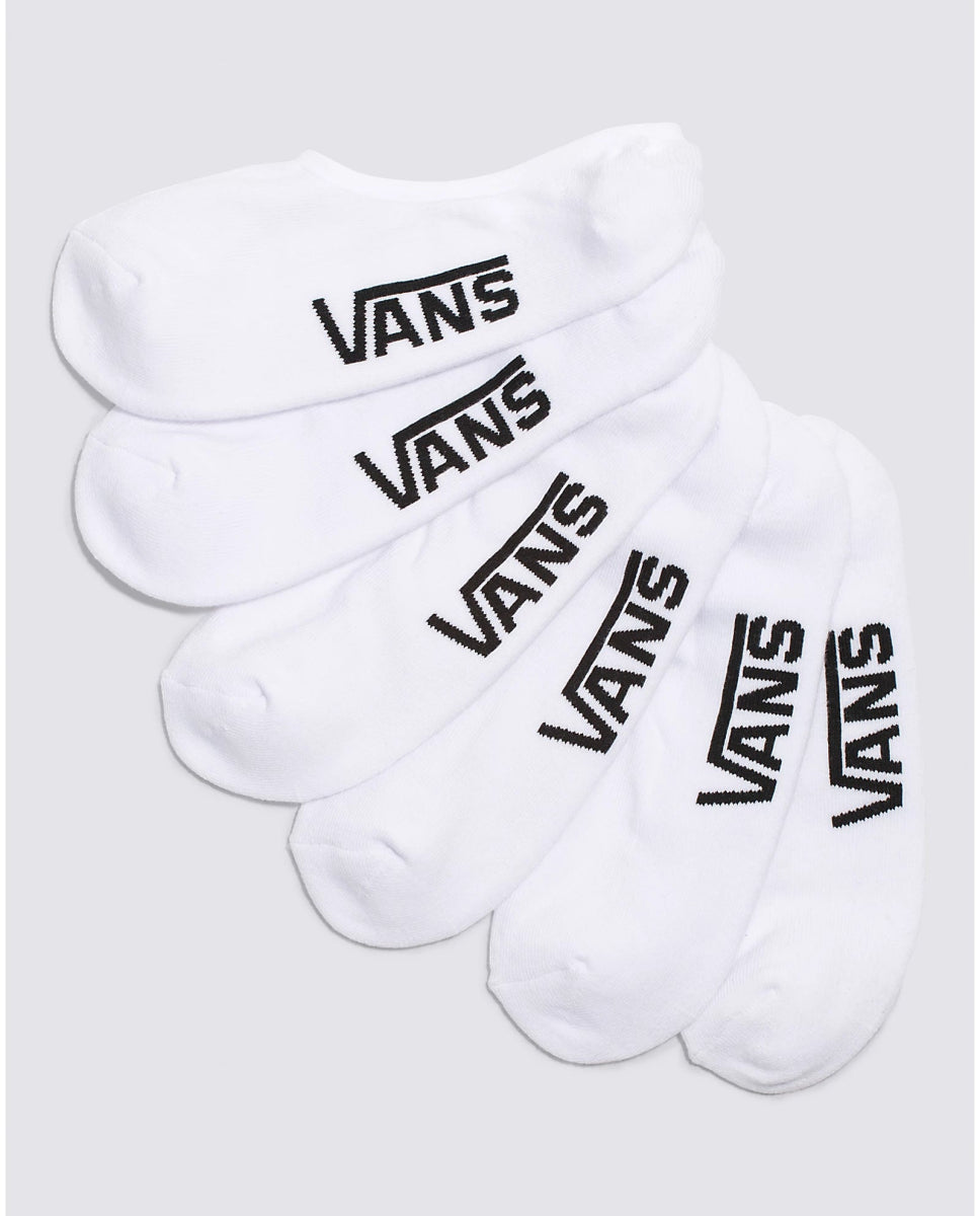 Vans VANS UNISEX CLASSIC NO SHOW WHITE SOCKS (3PAIRS) - INSPORT