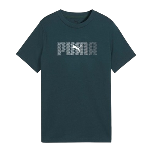 Puma Kid's Essentials Logo Lab Green Tee