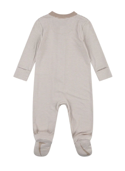 Nike Infants Striped Footed Beige Coverall