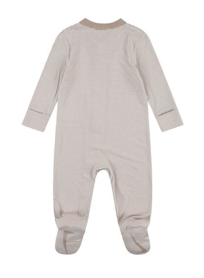 Nike Infants Striped Footed Beige Coverall