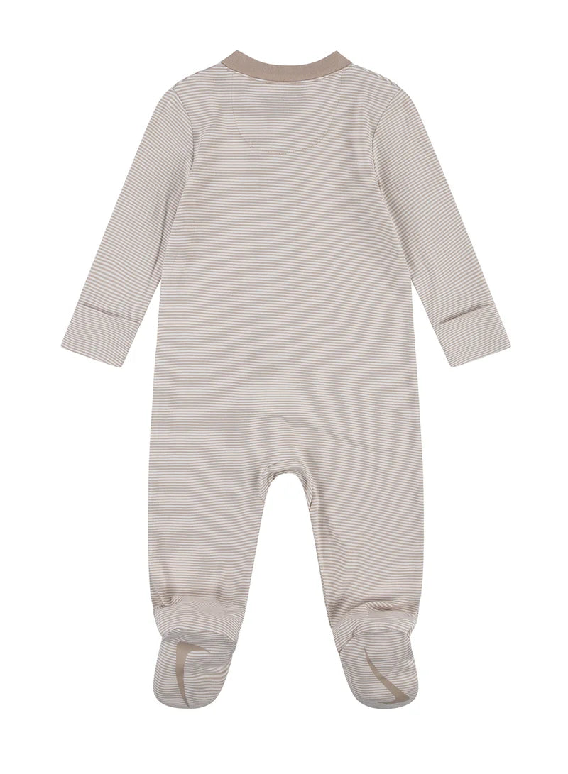 Nike Infants Striped Footed Beige Coverall