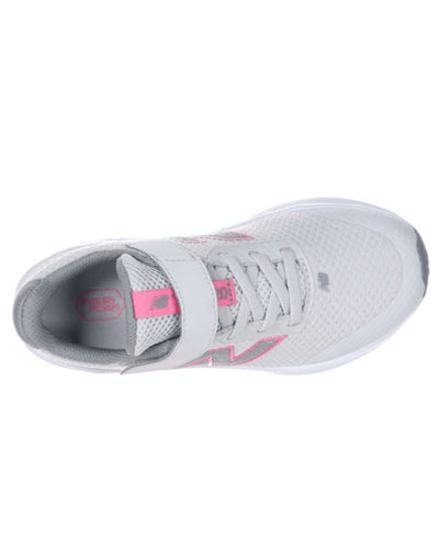 NEW BALANCE KID'S HOOK N' LOOP 520 GREY/PINK RUNNING SHOES