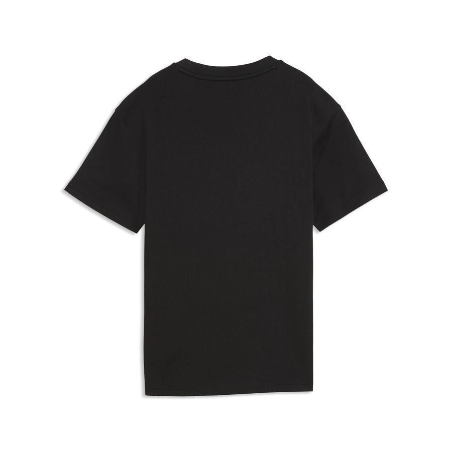 PUMA KID'S ESSENTIALS LOGO LAB RELAXED GRAPHIC BLACK/BLUE TEE