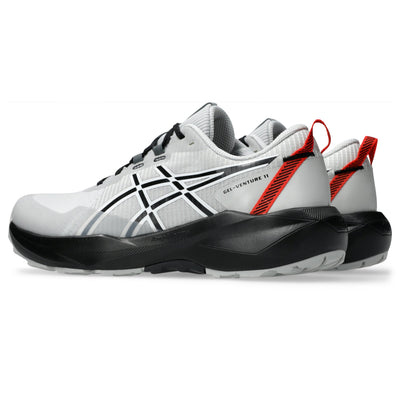 ASICS MEN'S GEL VENTURE 11 CONCRETE/RED TRAIL RUNNING SHOES