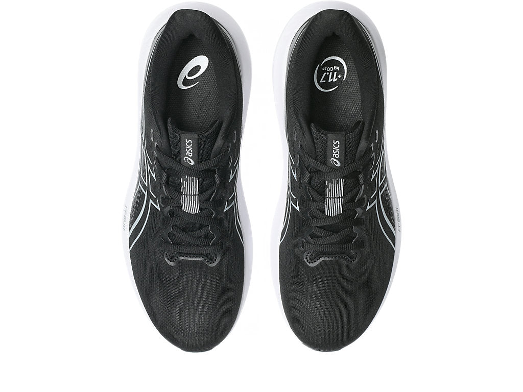 ASICS MEN'S GT 1000 15 BLACK/WHITE RUNNING SHOES